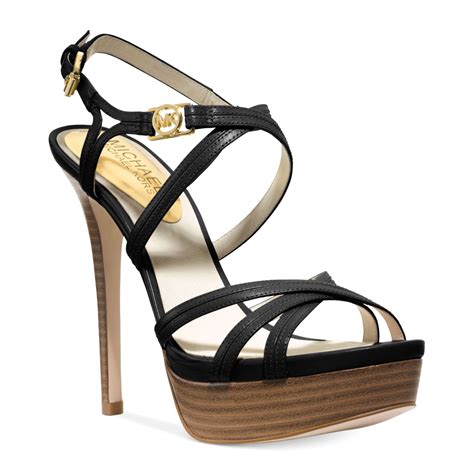 michael kors black platform sandals|michael kors casual sandals.